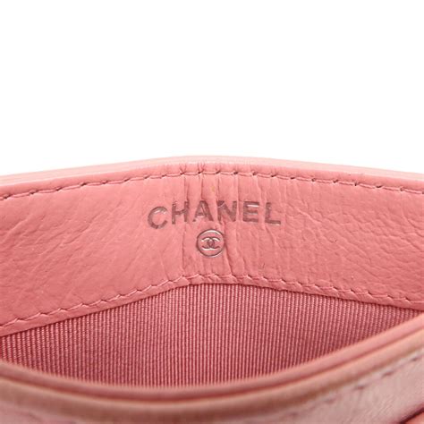 a31510 chanel|Authentic CHANEL Matelasse Leather Card Case Pink Gold .